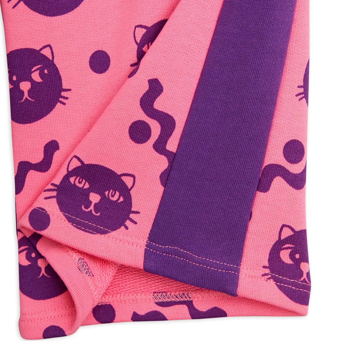 Squiggly Cat Sweatpants in Pink by Mini Rodini
