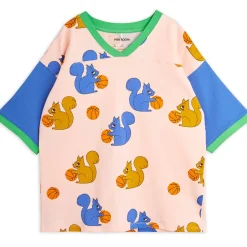 Squirrels Loose Fit T-shirt in Pink by Mini Rodini - Last One In Stock - 80/86 (9-18 Months)