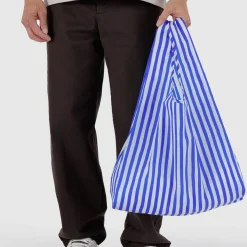 Standard Bag in Blue Painted Stripe by Baggu