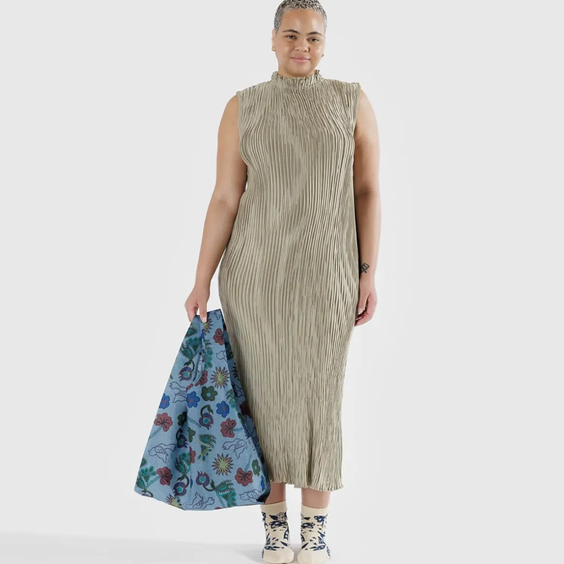 Standard Bag in Digital Denim Birds by Baggu