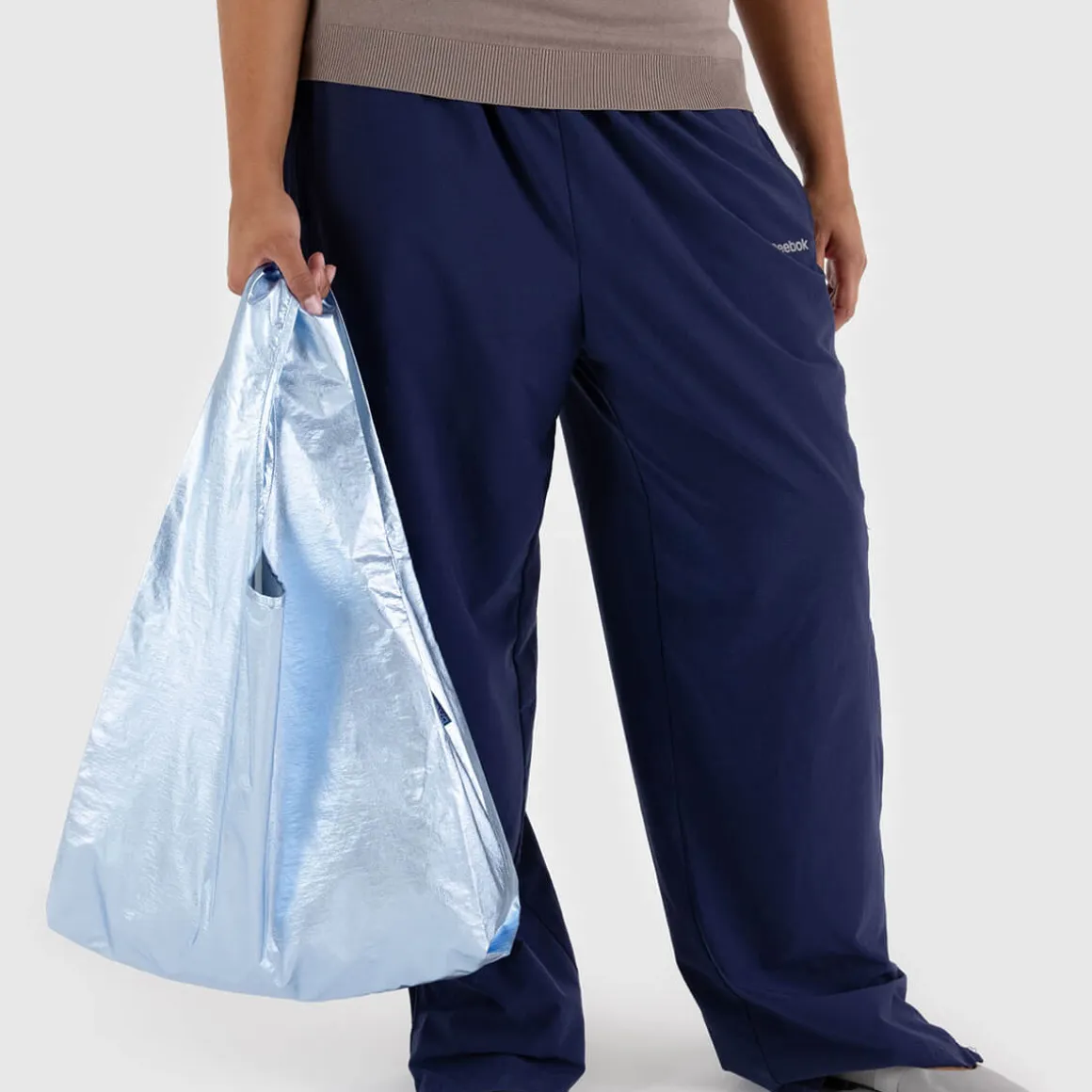Standard Bag in Metallic Light Blue by Baggu