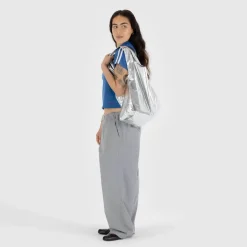 Standard Bag in Metallic Silver by Baggu