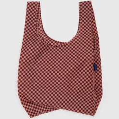 Standard Bag in Pink Brown Check by Baggu
