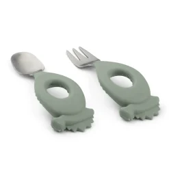 Stanley Baby Cutlery in Dino / Faune Green by Liewood
