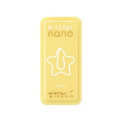 Star D-Clip Nano Paperclips by Midori