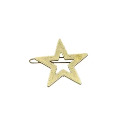 Star Hair Clip in Beige Gloss by Bon Dep