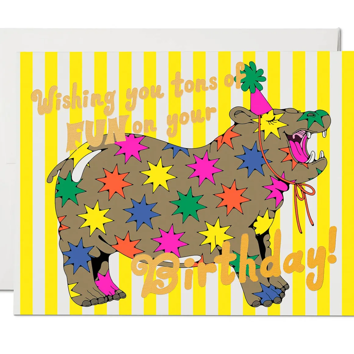 Star Hippos Greetings Card by Red Cap Cards