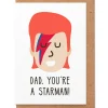 Starman Dad Greetings Card by Studio Boketto