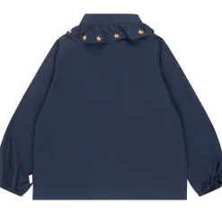 Stars Frill Collar Shirt in Navy by Tinycottons