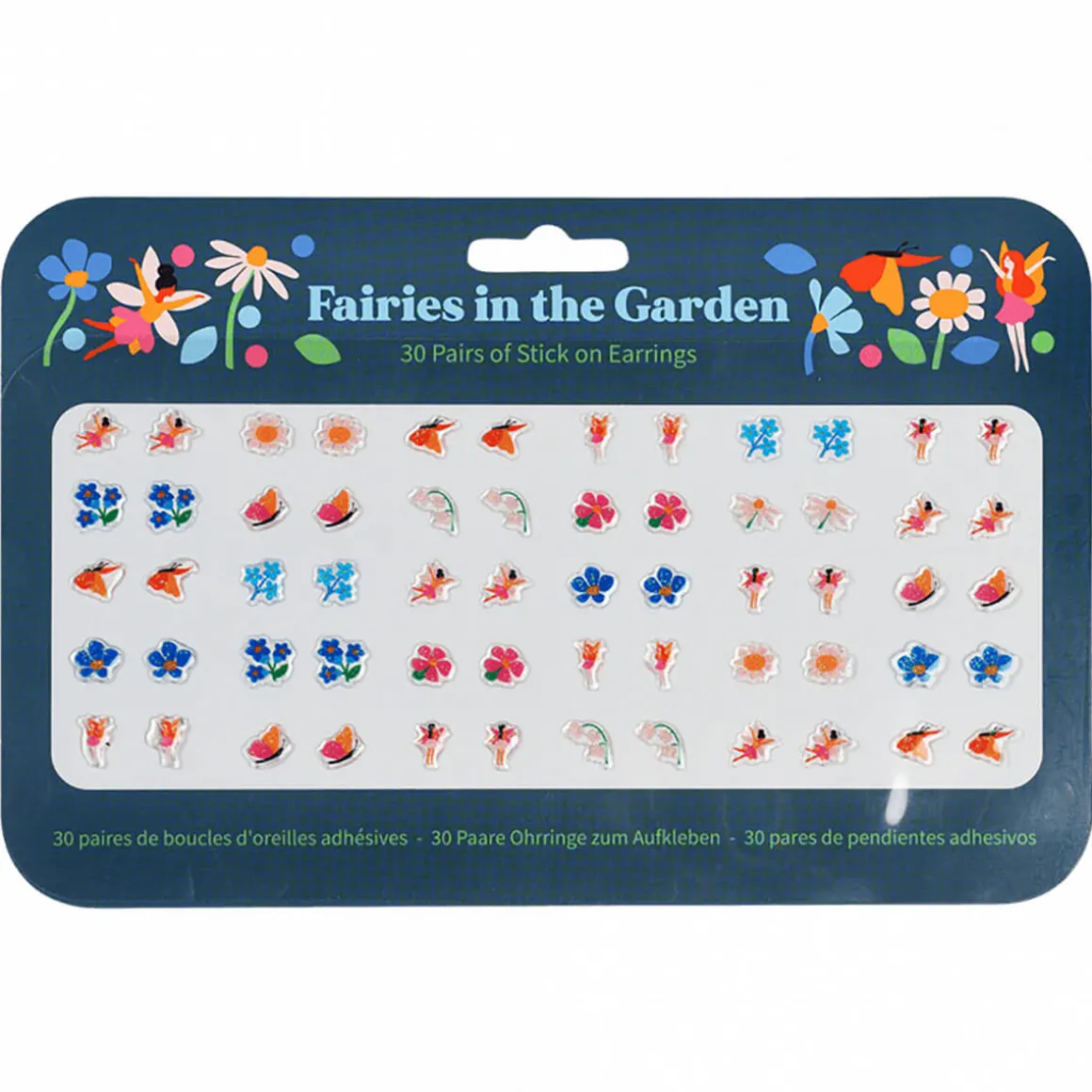 Stick on Earrings Fairies in The Garden (30 pairs) by Rex London