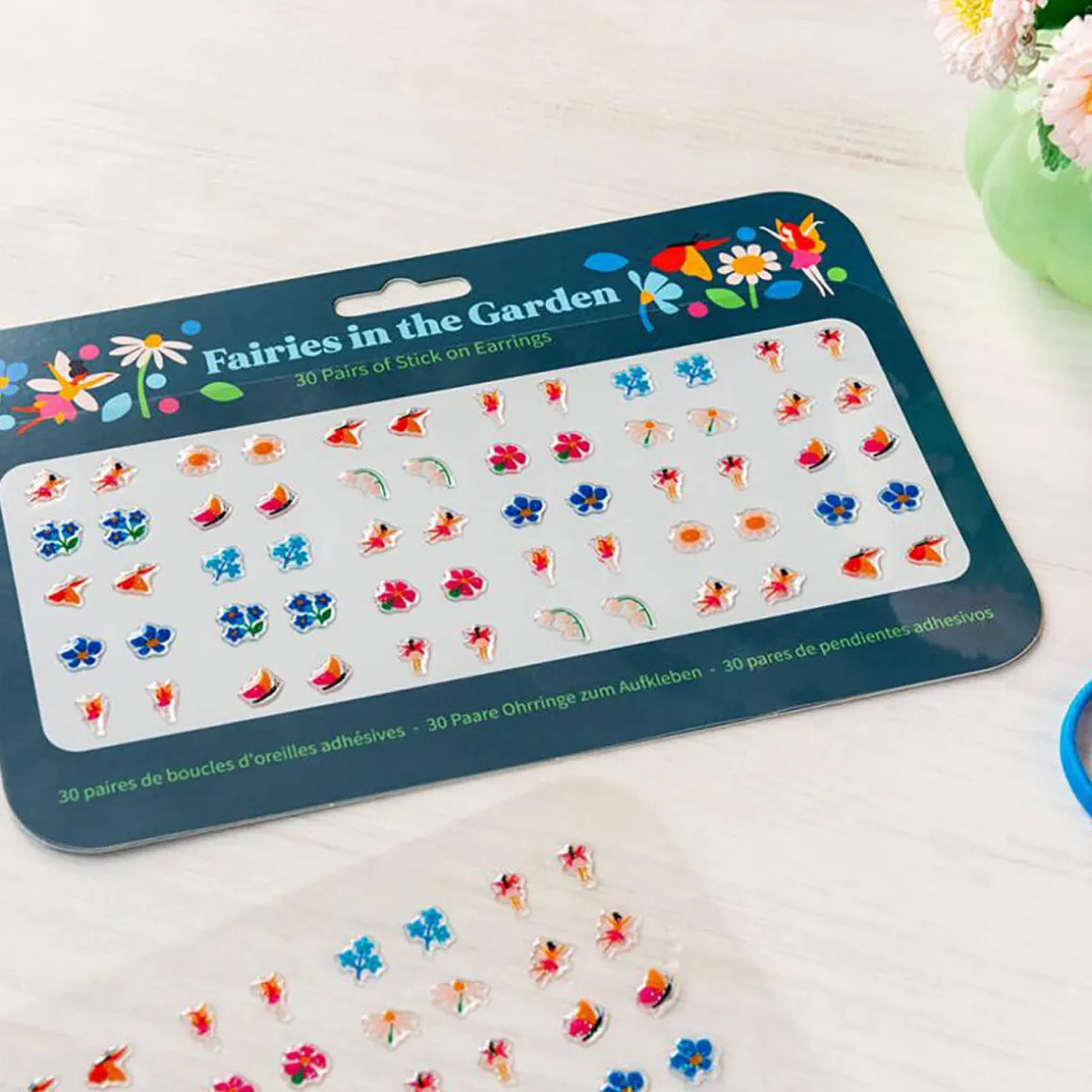 Stick on Earrings Fairies in The Garden (30 pairs) by Rex London