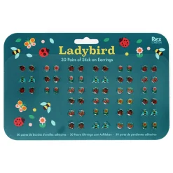 Stick on Earrings Ladybird (30 pairs) by Rex London