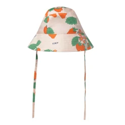 Strawberries Bucket Hat in Pastel Pink by Tinycottons