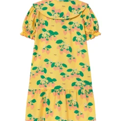 Strawberries Dress in Mellow Yellow by Tinycottons