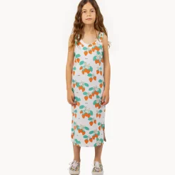 Strawberries Dress in Off White by Tinycottons