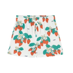 Strawberries Shorts in Off White by Tinycottons