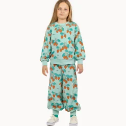 Strawberries Sweatpants in Washed Emerald by Tinycottons