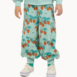 Strawberries Sweatpants in Washed Emerald by Tinycottons