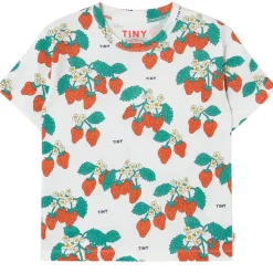 Strawberries Tee in Off White by Tinycottons