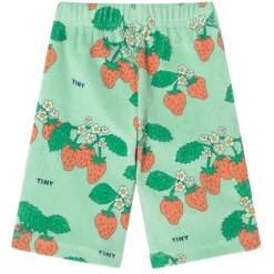 Strawberries Terry Baby Pants in Washed Emerald by Tinycottons