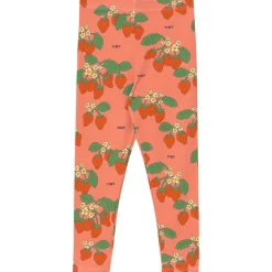 Strawberries UV Leggings in Dark Pink by Tinycottons