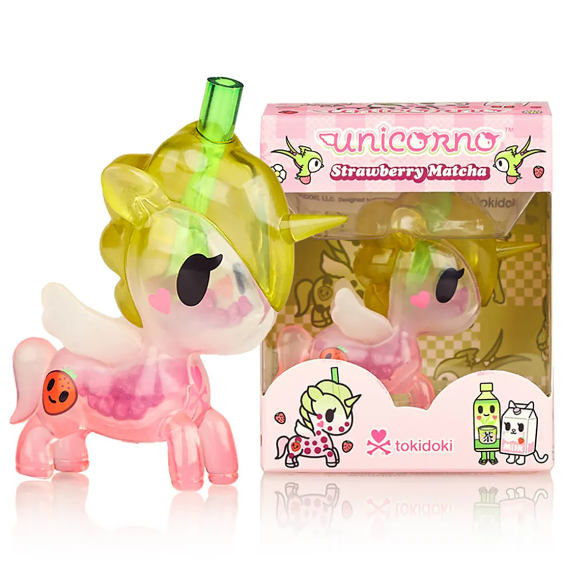 Strawberry Matcha Unicorno Figure (Limited Edition) by Tokidoki