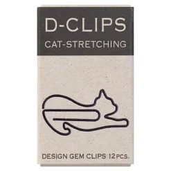Stretching Cat D-Clip Paperclips by Midori