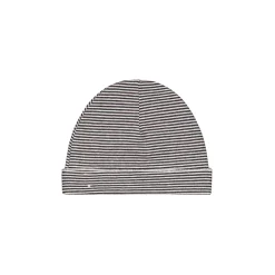 Stripe Baby Beanie in Nearly Black by Gray Label - Last One In Stock - 6-12 Months