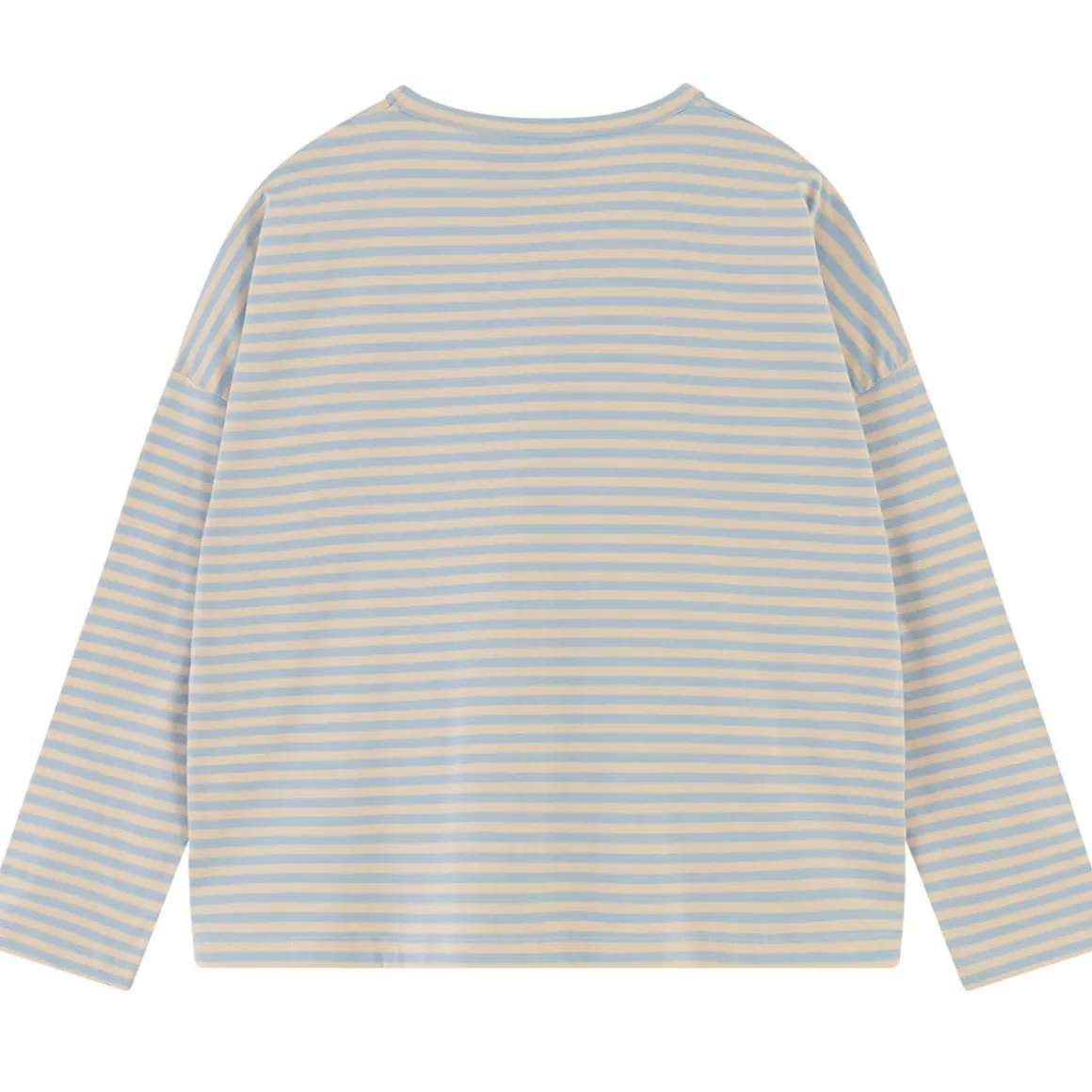 Striped Long Sleeve Tee in Denim Blue / Vanilla by The Tiny Big Sister