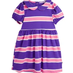 Stripe Dress in Purple by Mini Rodini