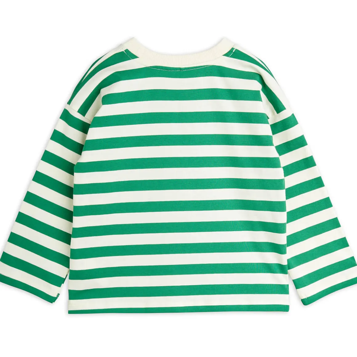 Stripe Long Sleeve T-Shirt in Green by Mini Rodini