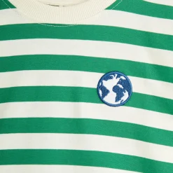 Stripe Long Sleeve T-Shirt in Green by Mini Rodini