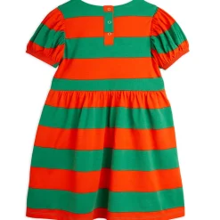 Stripe Puff Sleeve Dress by Mini Rodini