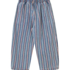 Stripes Multicolour Pants in Blue Denim by Tinycottons