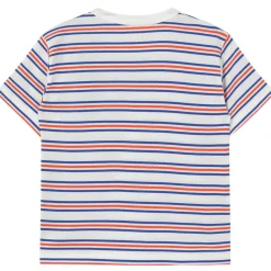 Stripes Multicolour Tee in Off White by Tinycottons