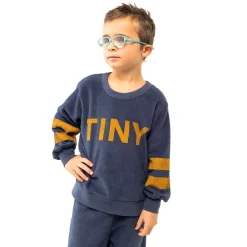 Stripes Sweatshirt in Navy by Tinycottons