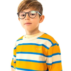 Stripes Sweatshirt in Vanilla / Mustard by Tinycottons