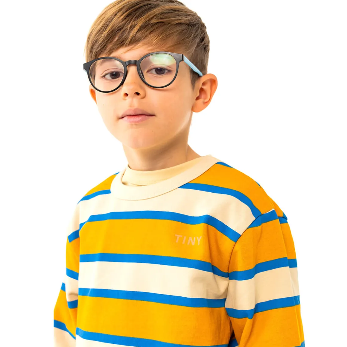 Stripes Sweatshirt in Vanilla / Mustard by Tinycottons