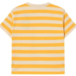 Stripes Tee in Yellow/Light Cream by Tinycottons