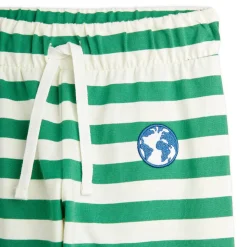 Stripe Trousers in Green by Mini Rodini