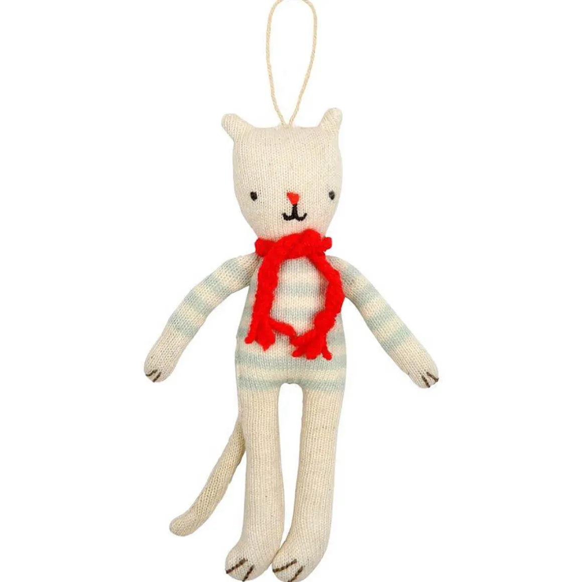Stripy Cat Christmas Tree Decoration by Meri Meri