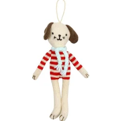Stripy Dog Christmas Tree Decoration by Meri Meri