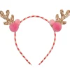 Stripy Pom Pom Reindeer Headband by Rockahula