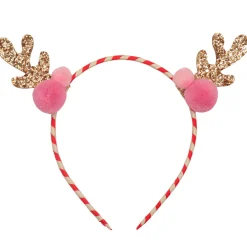 Stripy Pom Pom Reindeer Headband by Rockahula