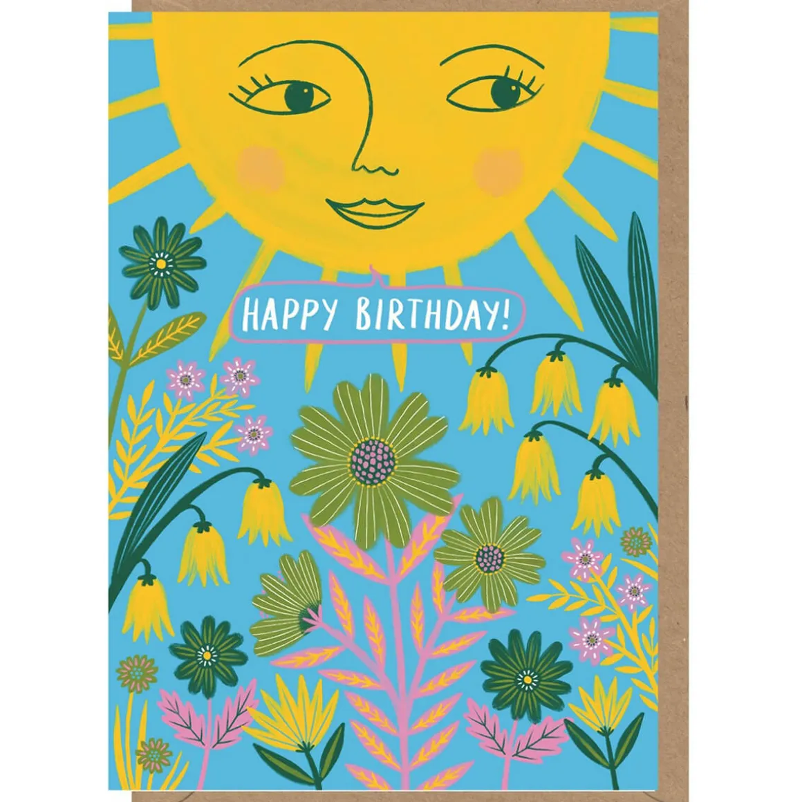 Sun And Flowers Birthday Greetings Card by Bonbi Forest for Earlybird Designs