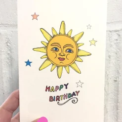 Sun Birthday Greetings Card by Rosie Wonders
