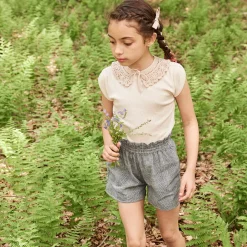 Sundae Tee in Milk Pointelle by Soor Ploom - Last Ones In Stock - 10-12 Years