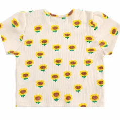 Sunflower All Over Balloon Sleeve Baby T-Shirt by Bobo Choses
