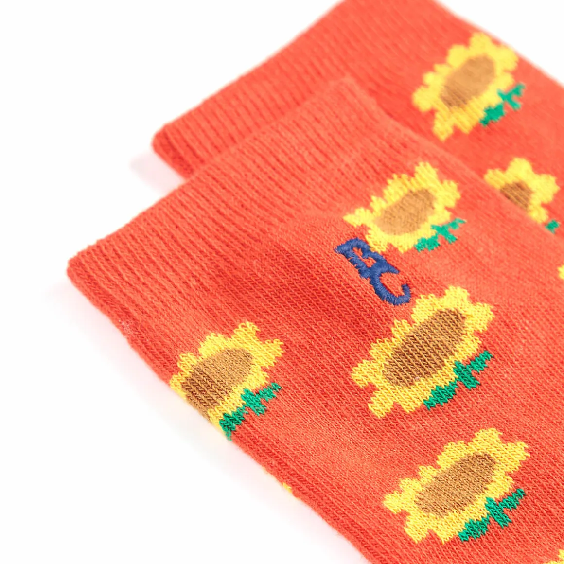 Sunflower All Over Short Socks by Bobo Choses