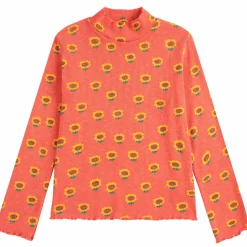 Sunflower All Over Turtleneck T-Shirt by Bobo Choses